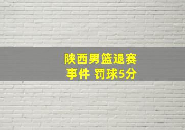 陕西男篮退赛事件 罚球5分